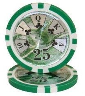 Picture of BENJAMIN FRANKLIN POKER CHIPS  14gr /25$ (roll of 25pcs)