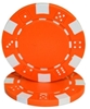 Roll of 50 orange dice poker chips, 11.5 g each
