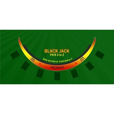 Picture of Tapis a BlackJack Vert (Grade Casino) 82" X 43"