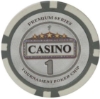 Casino Series $1 poker chip white