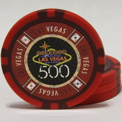 Picture of 12323 Poker chips set 500 pcs 14gr LAS VEGAS  Tournament
