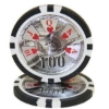 Benjamin Franklin $100 poker chip black