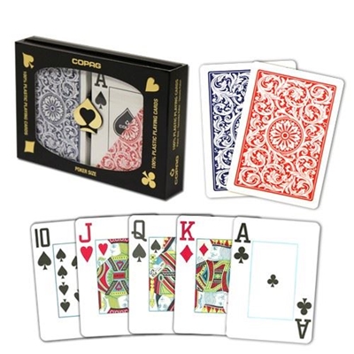 Picture of 11223 Duopack Copag    POKER     JUMBO         BLUE/RED