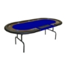 Supreme poker table with dealer, blue felt top
