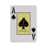 Ace of spades from black plastic playing card deck