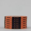 Stack of orange ceramic poker chips $0.25 HotGen