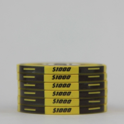 Stack of ceramic poker chips $1000 HotGen