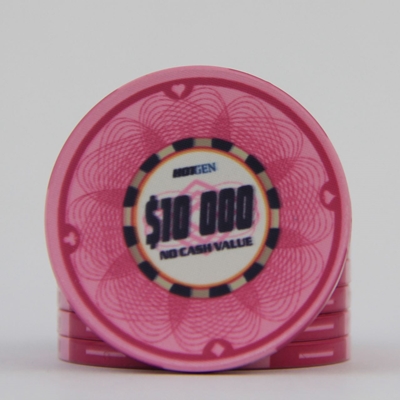 Picture of 12640 -Ceramic Poker chip HotGen $10 000 /roll of 25