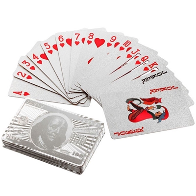 Picture of 10042-Decorative Silver plated playing card 24K