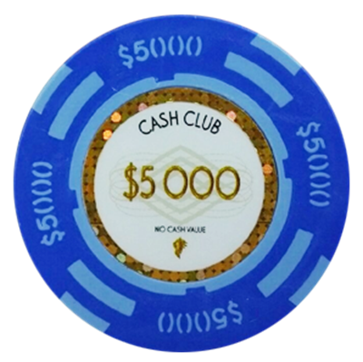 Picture of 12797 Cash club poker chips 14gr - $5000- (Roll of 25 pcs)