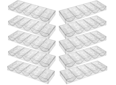 Picture of 10204-1-Pack of 10 Clear Acrylic Poker Chip Tray (cap 100)