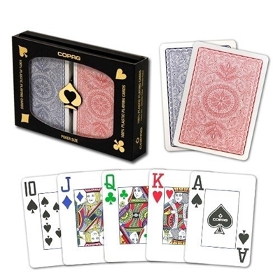 Picture of 11228  DuoPack Copag 100% plastic - 4 colors Euro - Poker - Jumbo index