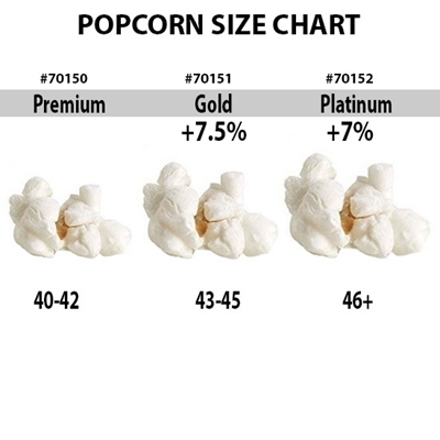 Picture of 70140 Bullseye popporn 10 lbs Platinum  Yellow butterfly