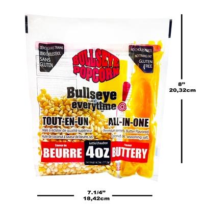 Picture of 70204 Bullseye Popcorn Tri-pak 4oz 36 pcs
