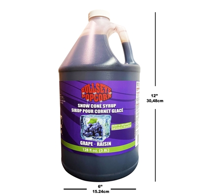 Picture of 73223 - Bullseye popcorn - Snow cone syrup Grape 3.8L