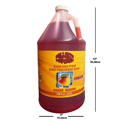 Picture of 73225 - Bullseye popcorn - Snow cone syrup Mango 3.8L