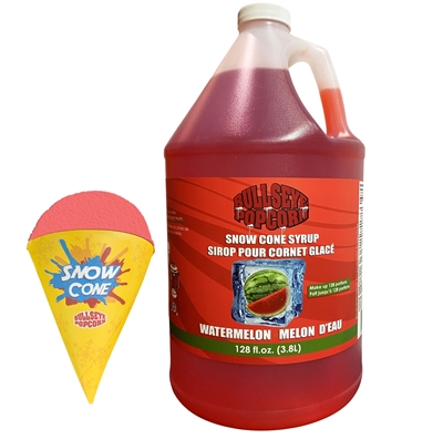 Picture of 73230 -  Bullseye popcorn - Snow cone syrup Watermelon 3.8L