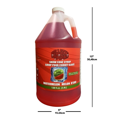 Picture of 73230 -  Bullseye popcorn - Snow cone syrup Watermelon 3.8L