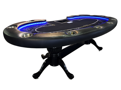 Image sur 16524  ULTIMATE DEALER POKER TABLE 96'' with wooden legs