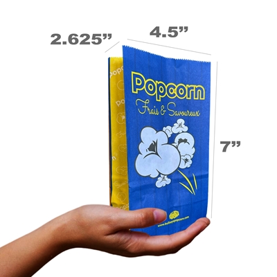 Picture of 700715- Popcorn bags 1.5oz with flat bottom -Box of 1000