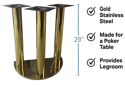 Picture of 10321 Poker Table Base  GOLD– 29'' Height