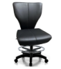 Black professional dealer chair front view