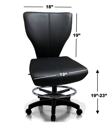 Picture of 80003- Professional Dealer Chair – Comfort & Ergonomics 19'' to 27''