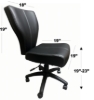 DENZO poker chair with dimensions